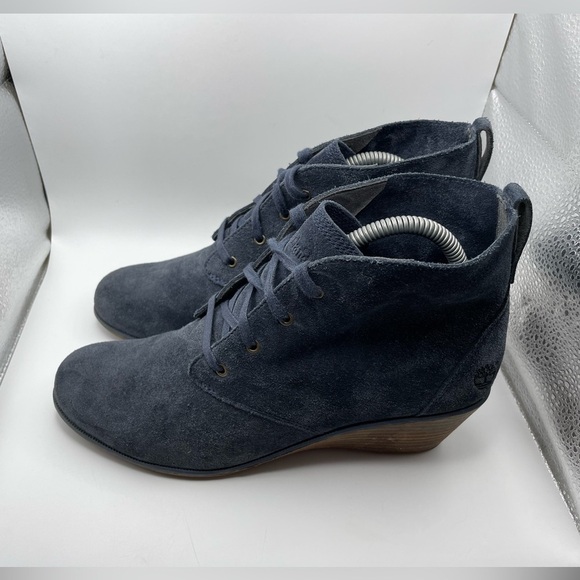 Timberland blue suede wedges women’s size 9 - Picture 1 of 9